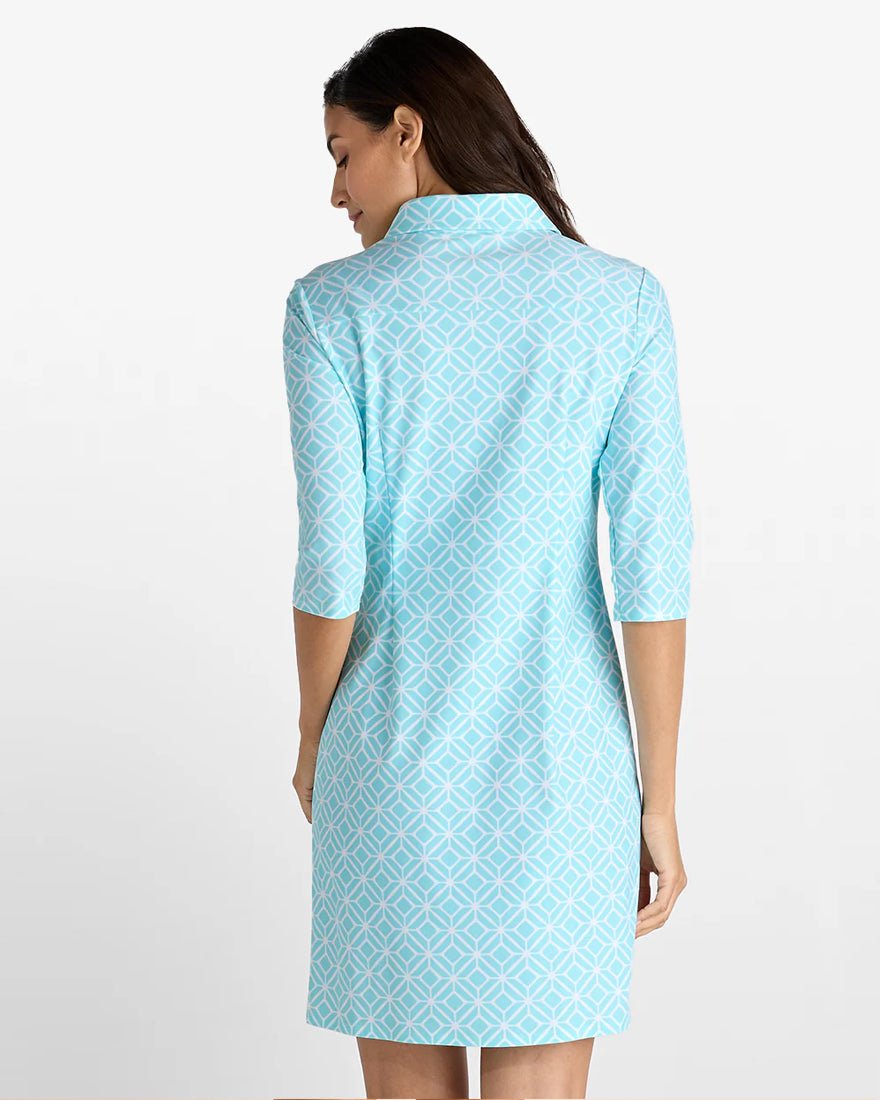 Jude Connally - Susanna Dress - Star Lattice Light Blue