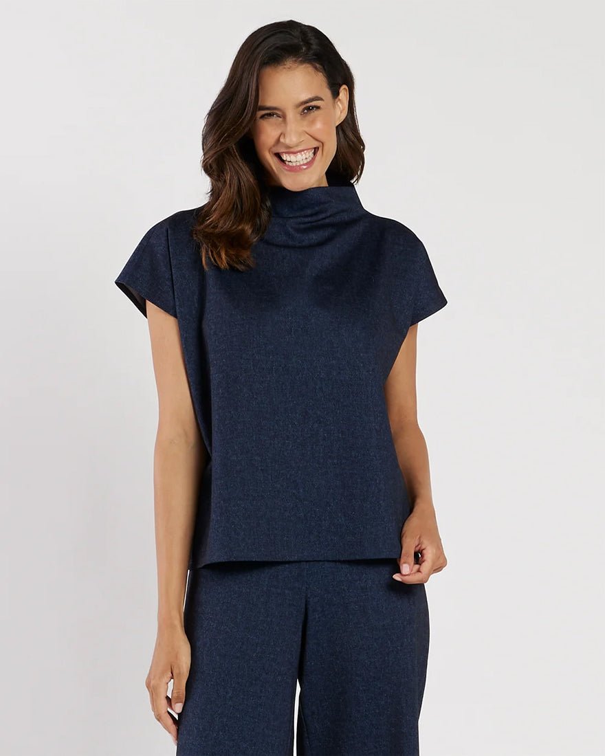 Jude Connally - Tillie Denim Top - Navy