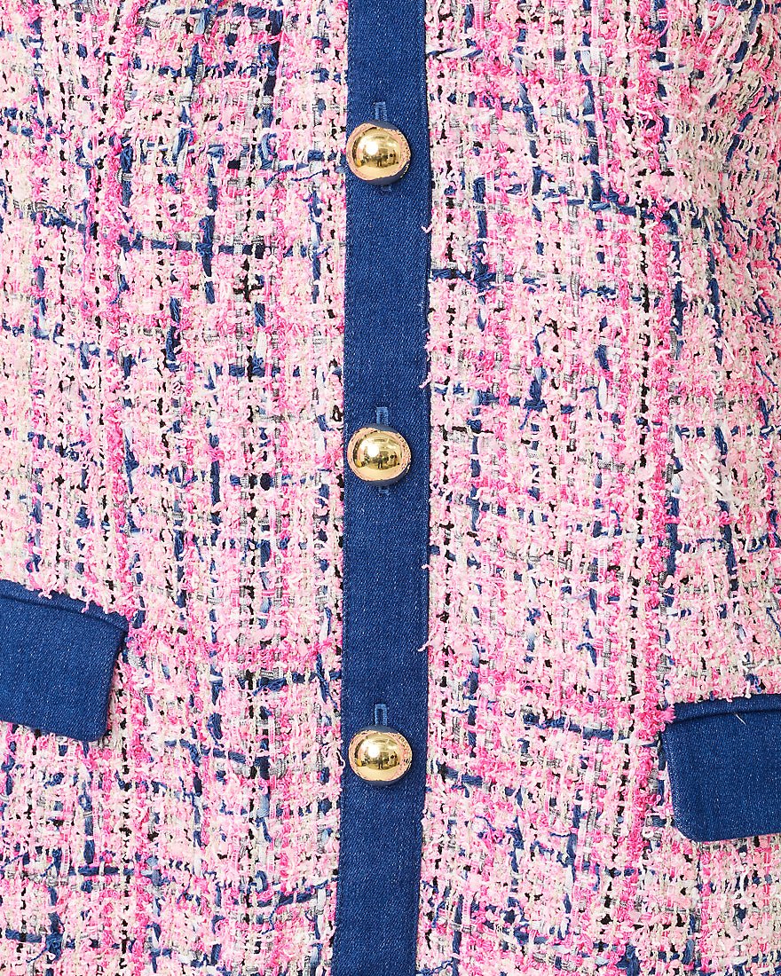 Lilly Pulitzer - Aaryn Boucle Shift Dress - Confetti Pink Eyelash Texture Boucle