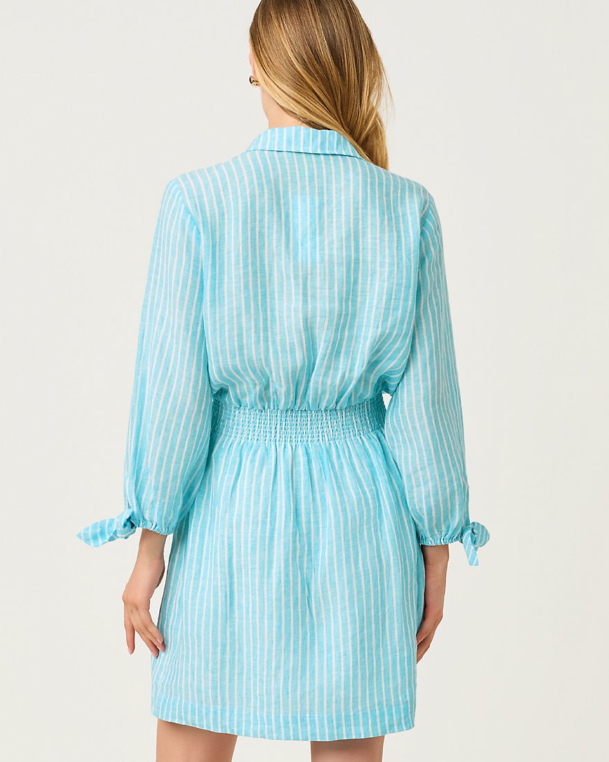 Lilly Pulitzer - Abralynn Linen Shirtdress - Capri Blue Saint Tropez Stripe