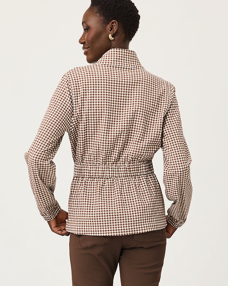 Lilly Pulitzer - Ainsley Jacket Upf 50 Plus - Coco Beach Mini Performance Gingham