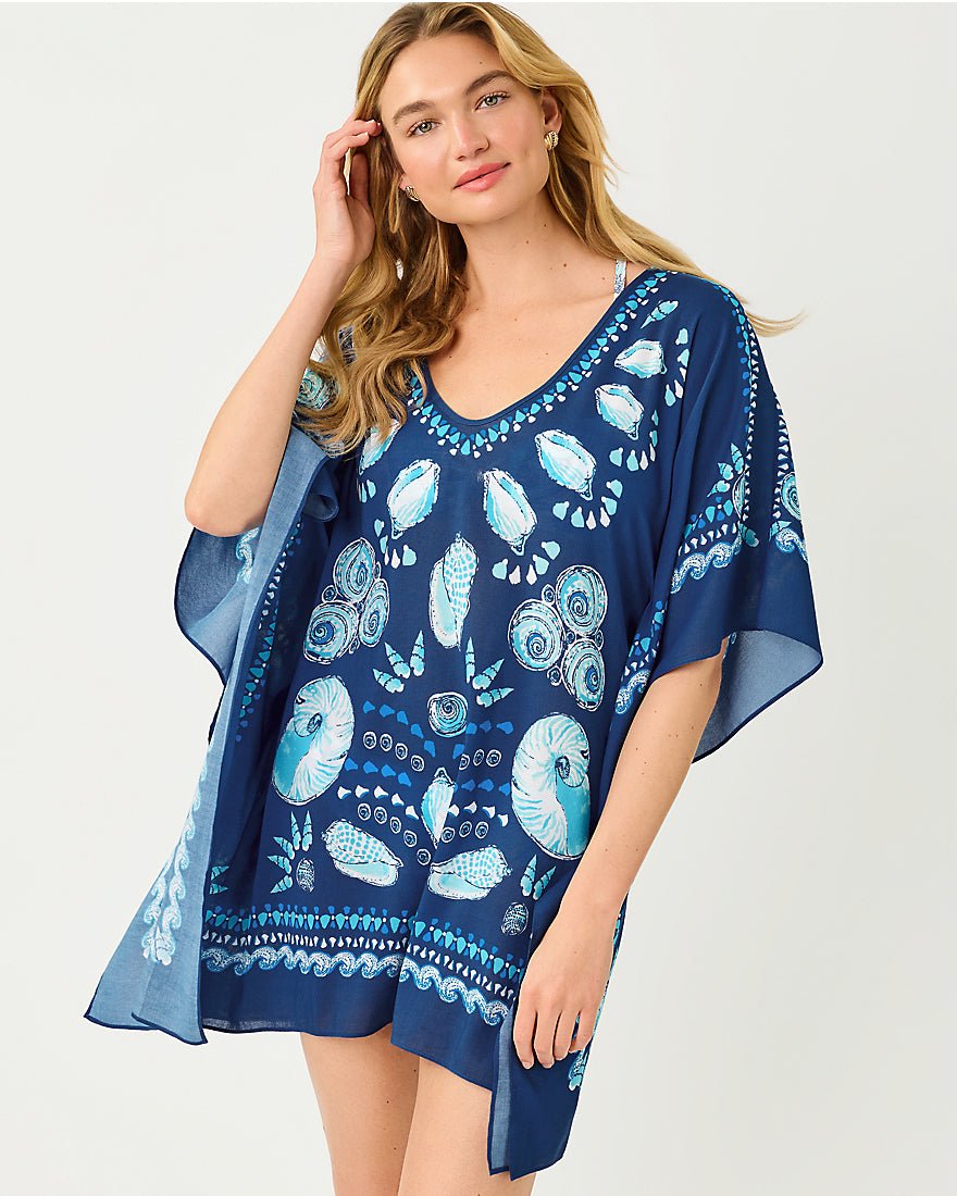 Lilly Pulitzer - Airsy Coverup - Starlight Navy Shell Shine