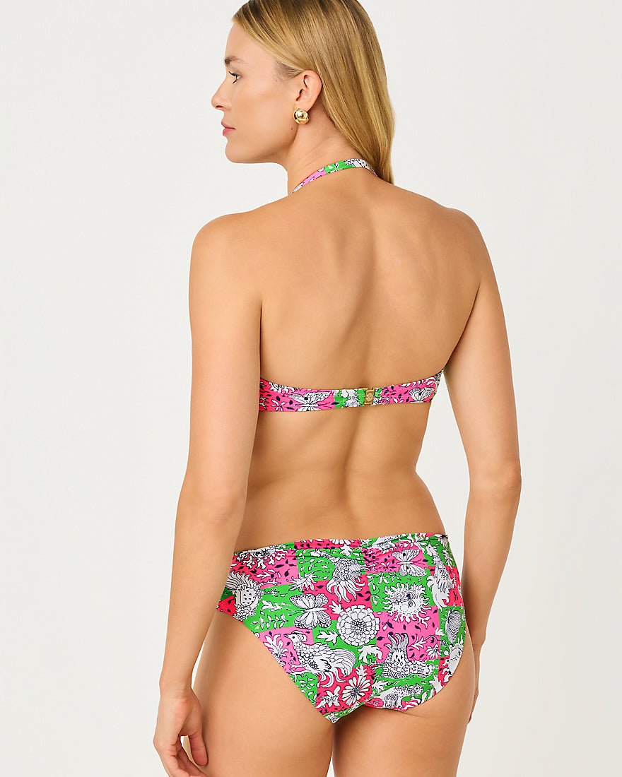 Lilly Pulitzer - Aleska Bandeau Bikini Top - Cherry Blossom Pink Lil Chicken Check