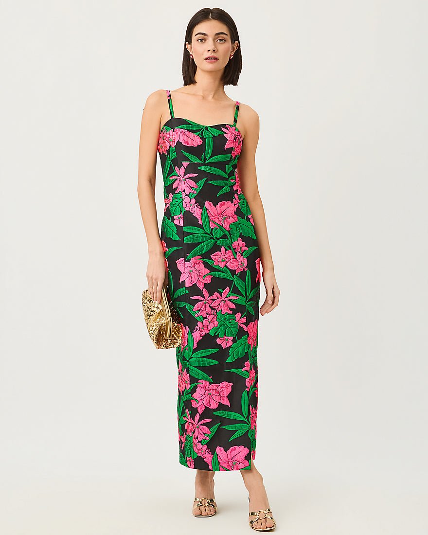 Lilly Pulitzer - Alima Maxi Dress - Noir Jungle Bouquet Jacquard