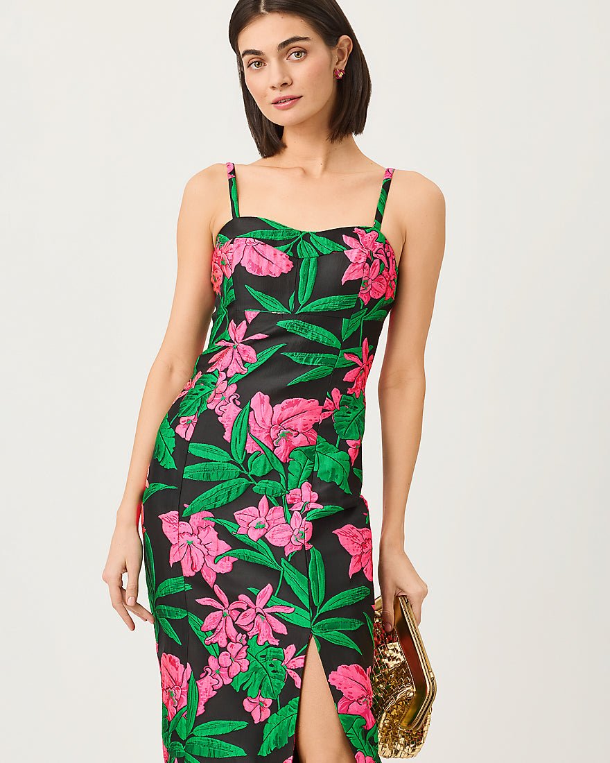 Lilly Pulitzer - Alima Maxi Dress - Noir Jungle Bouquet Jacquard