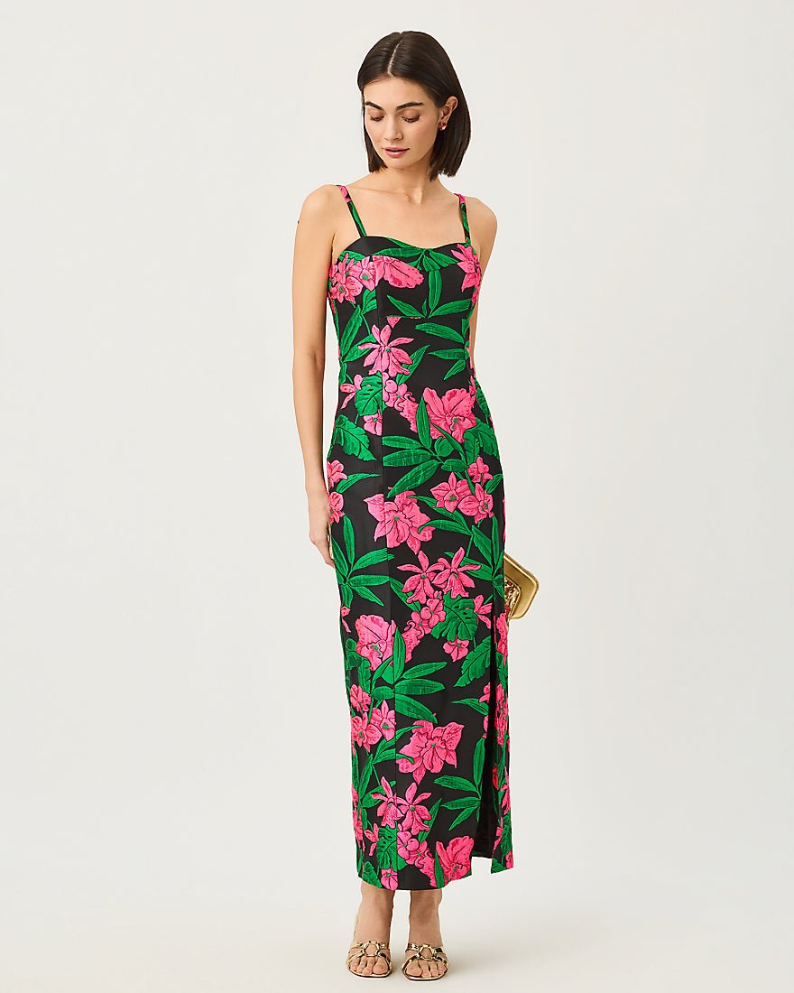 Lilly Pulitzer - Alima Maxi Dress - Noir Jungle Bouquet Jacquard