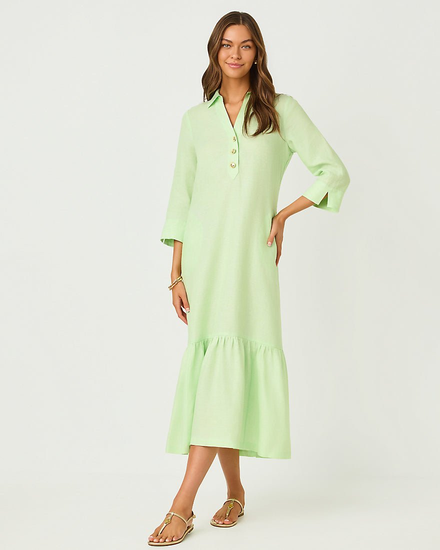 Lilly Pulitzer - Alora Dress - Pistachio Macaron X Resort White