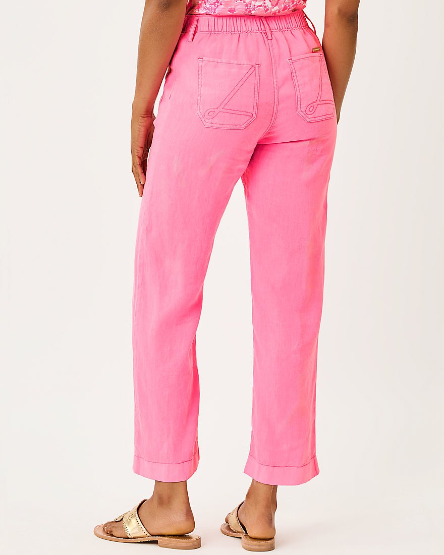 Lilly Pulitzer - Amiko Linen Pant - Cherry Blossom Pink