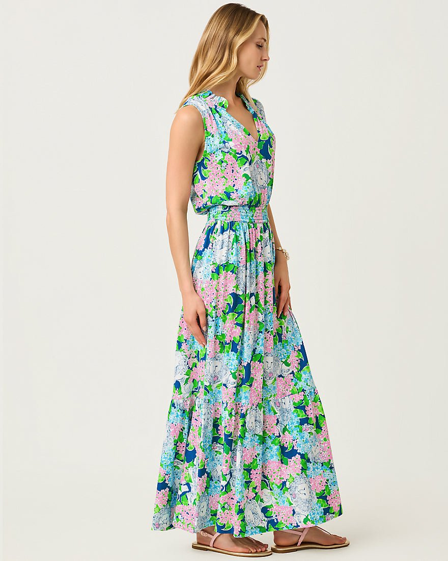 Lilly Pulitzer - Amiria Maxi Dress - Starlight Navy Lydia The Lion