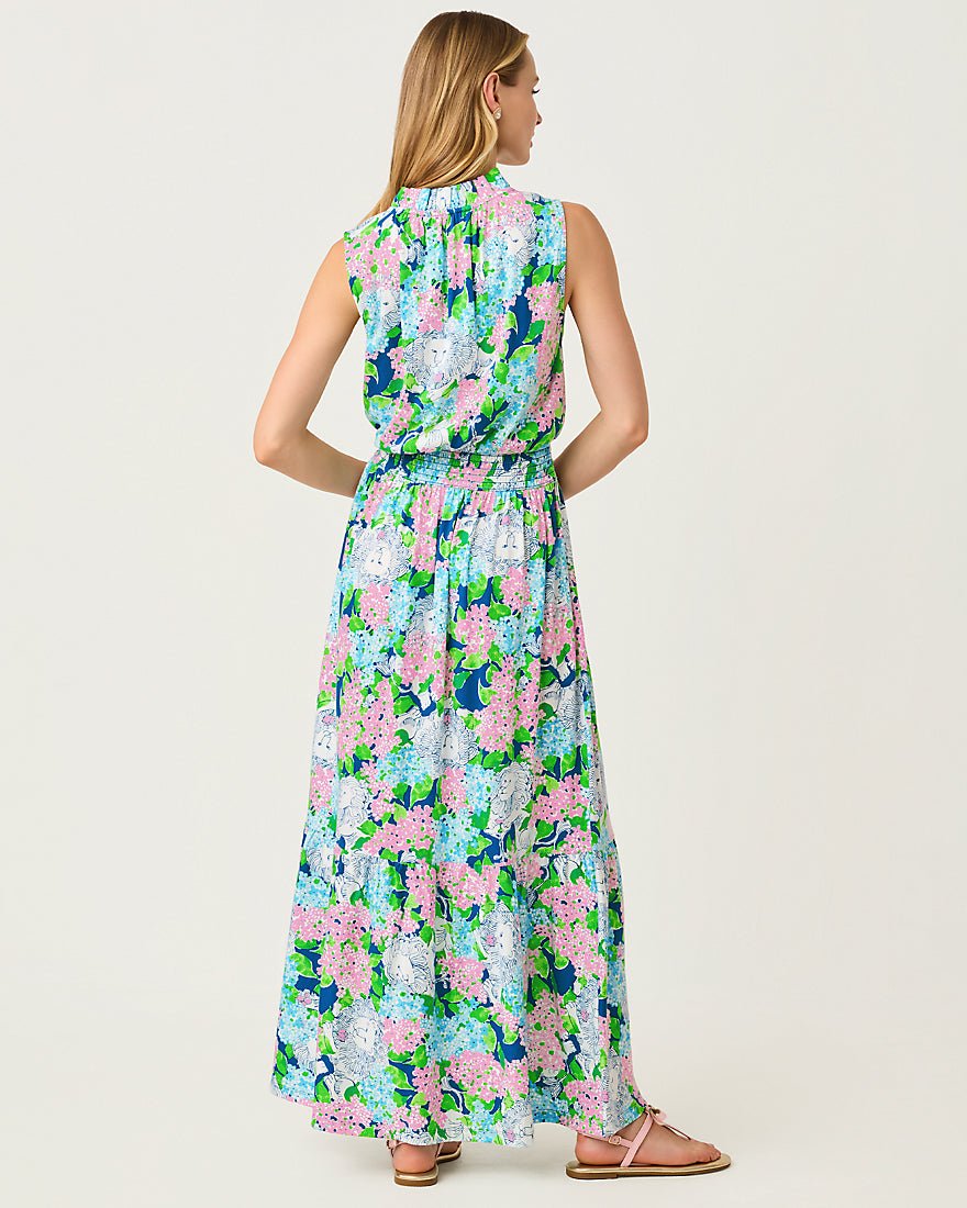Lilly Pulitzer - Amiria Maxi Dress - Starlight Navy Lydia The Lion