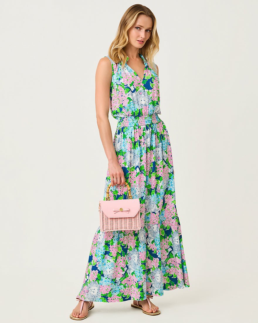 Lilly Pulitzer - Amiria Maxi Dress - Starlight Navy Lydia The Lion