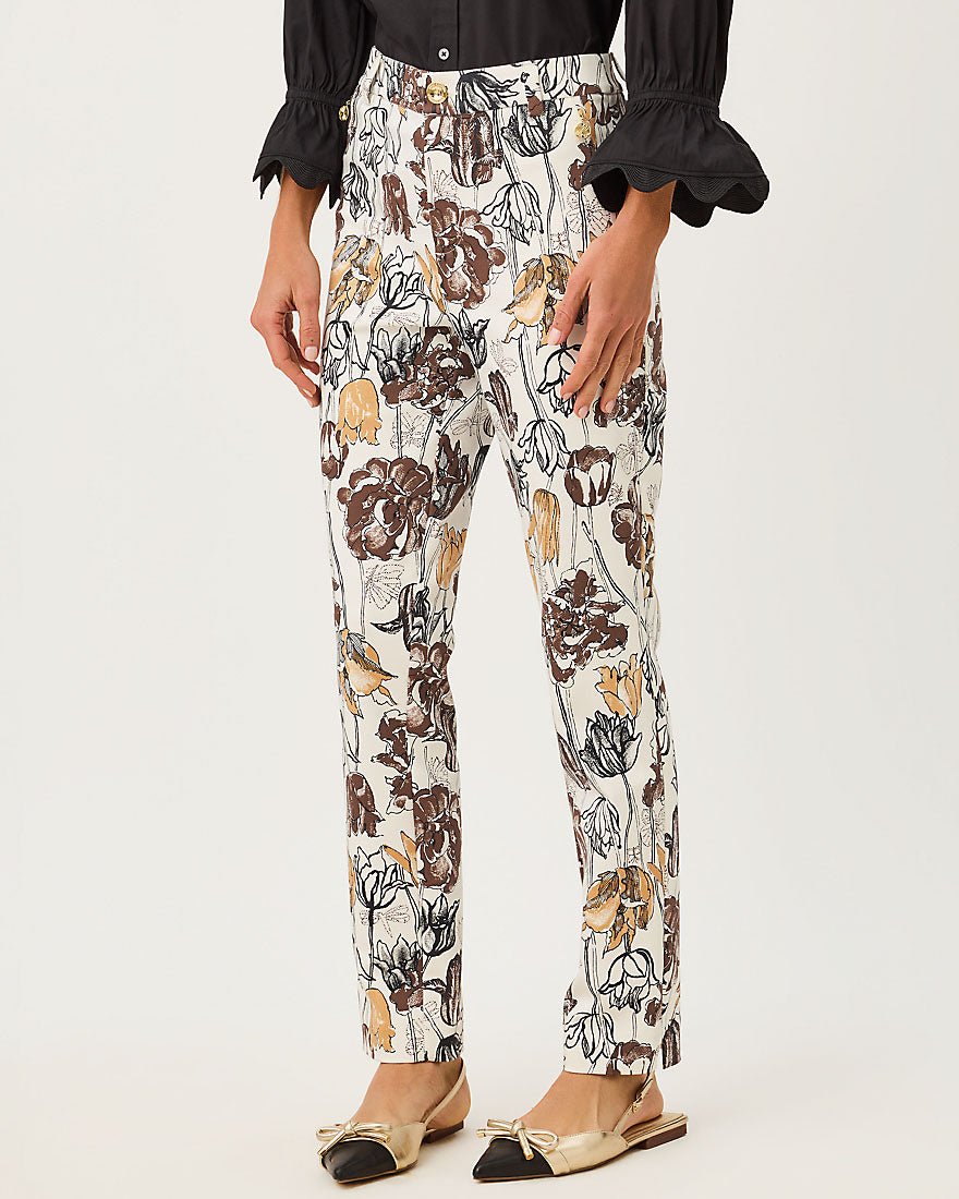 Lilly Pulitzer - Ana High Rise Pant - Coconut Big Lillys