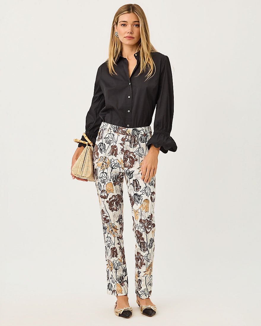 Lilly Pulitzer - Ana High Rise Pant - Coconut Big Lillys