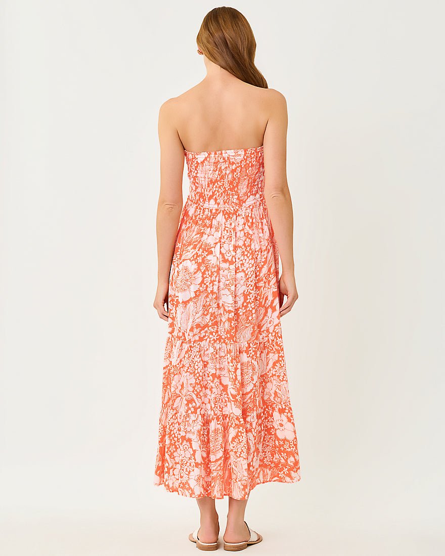 Lilly Pulitzer - Anali Coverup - Sunset Orange Budding Romance