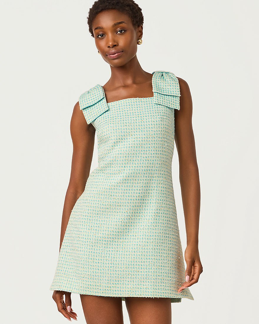 Lilly Pulitzer - Anders Skirted Romper - Capri Blue Fantasy Boucle