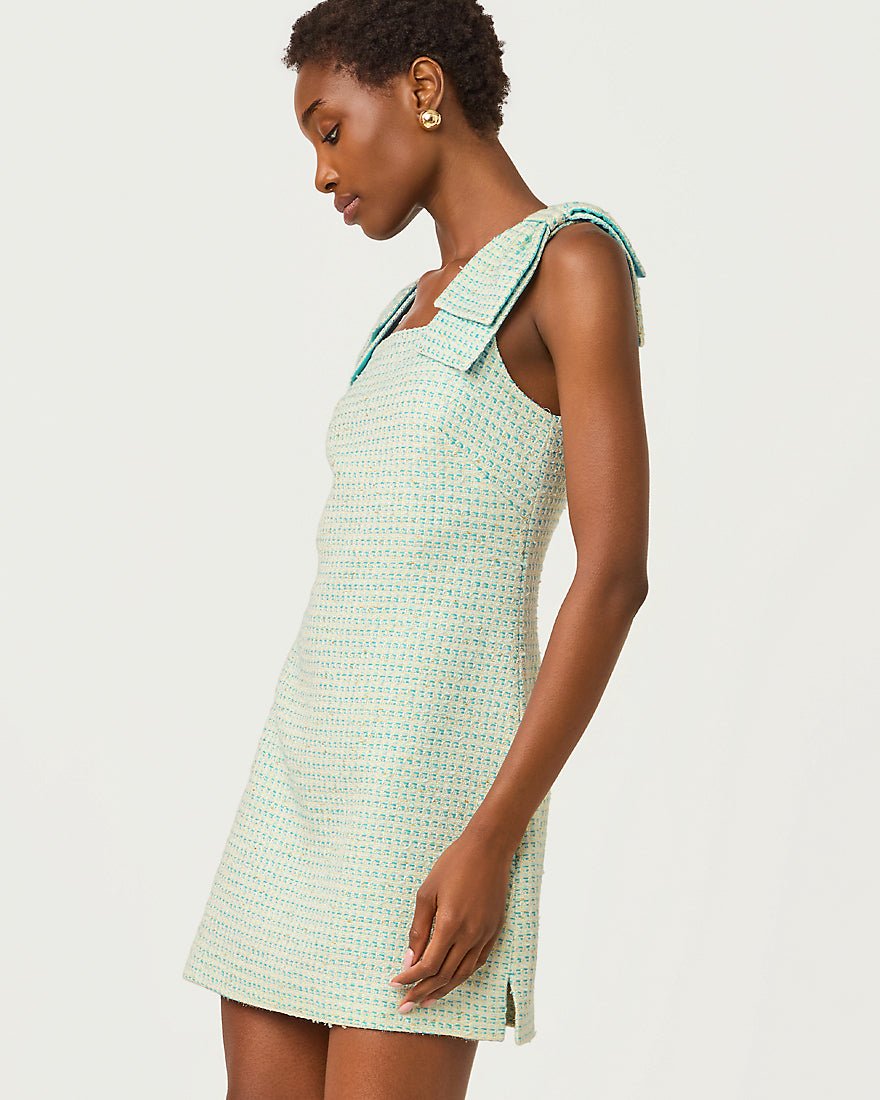 Lilly Pulitzer - Anders Skirted Romper - Capri Blue Fantasy Boucle