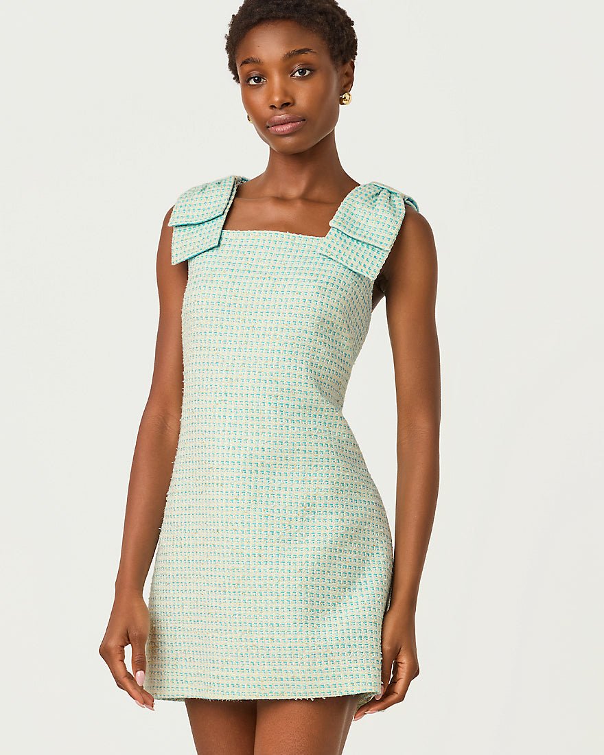 Lilly Pulitzer - Anders Skirted Romper - Capri Blue Fantasy Boucle