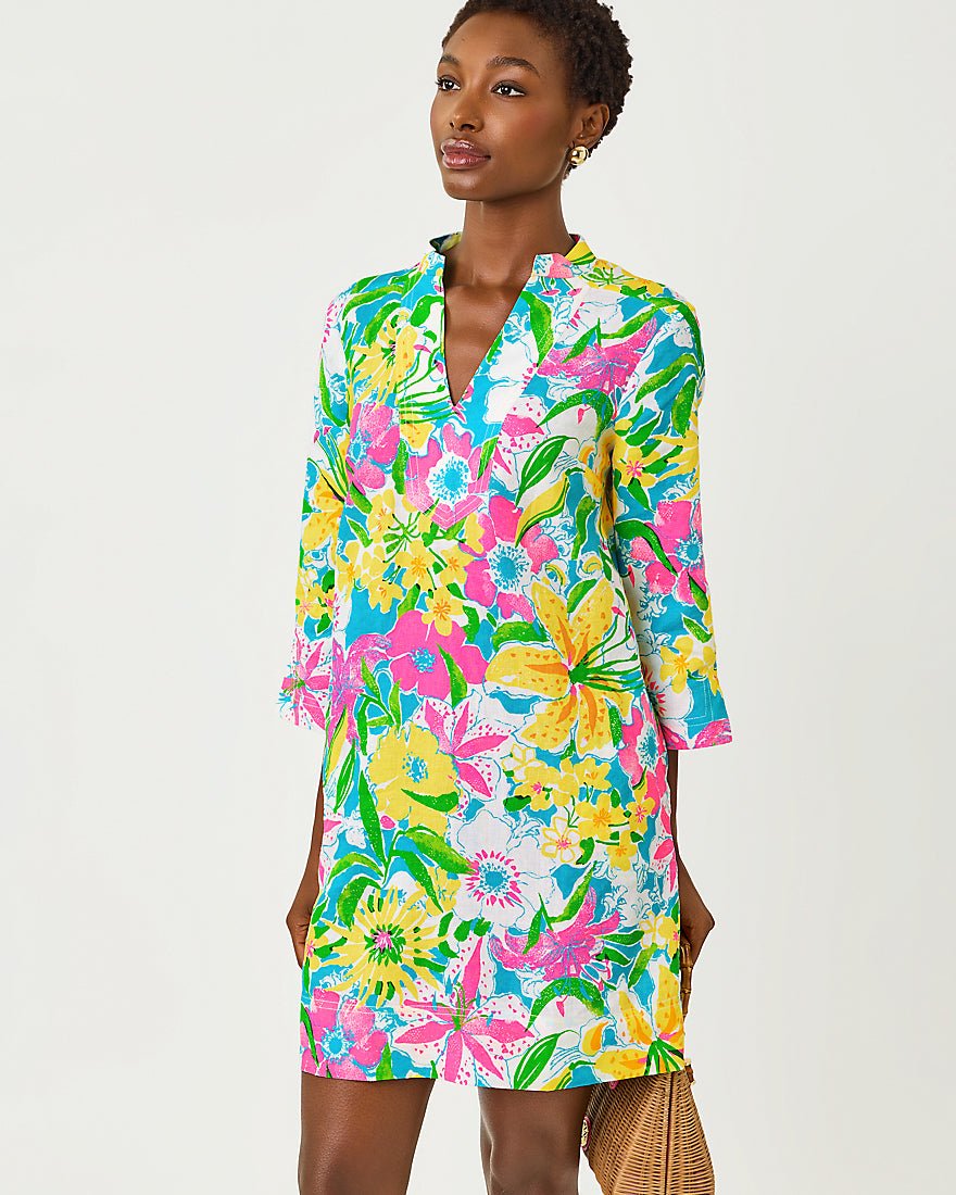 Lilly Pulitzer - Annadetta Linen Tunic Dress - Multi Lovely Lilly