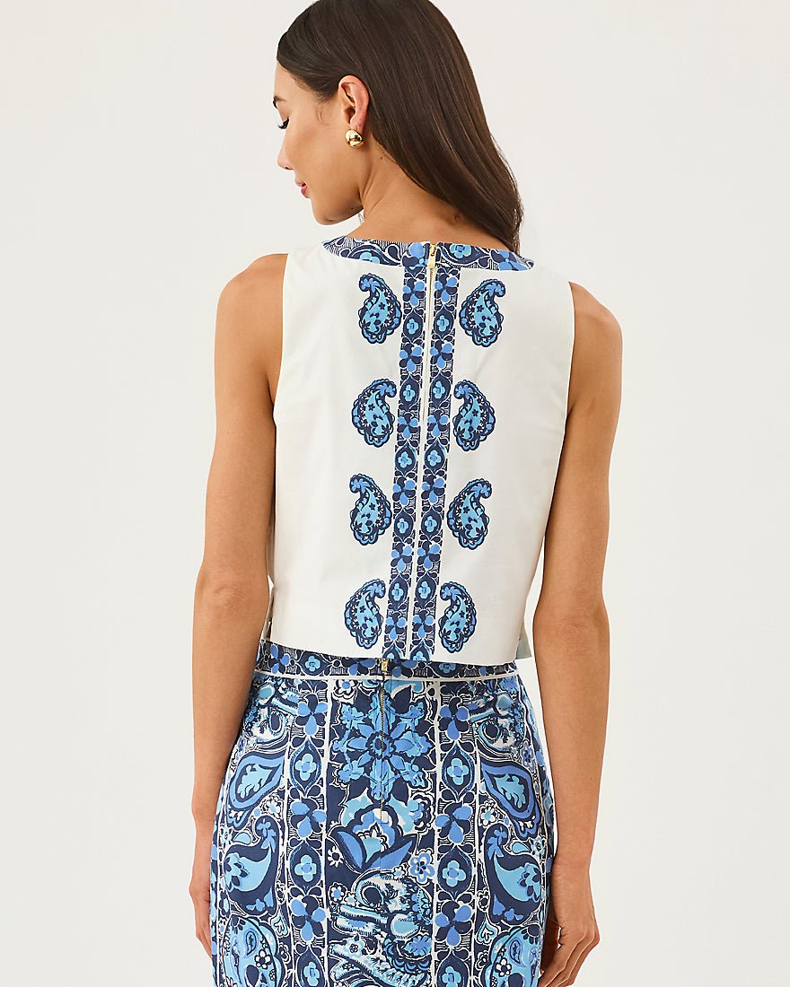 Lilly Pulitzer - Annaleese Sleeveless Top - Low Tide Navy The Casbah