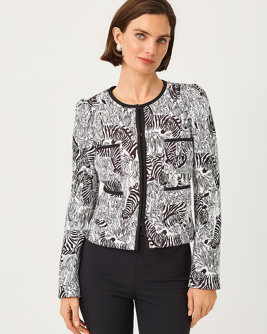 Lilly Pulitzer - Annamarie Quilted Jacket - Coconut Crossgrain Z