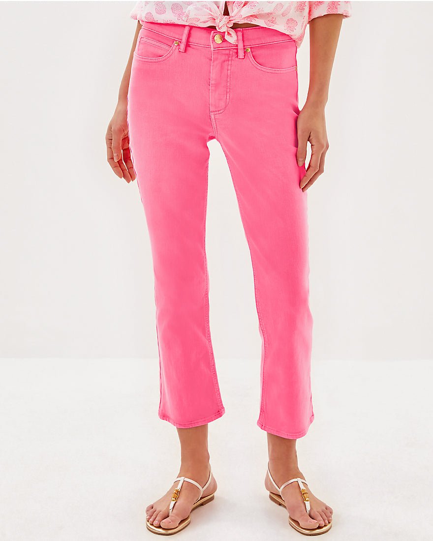 Lilly Pulitzer - Annet High Rise Crop Flare Jean - Bluette