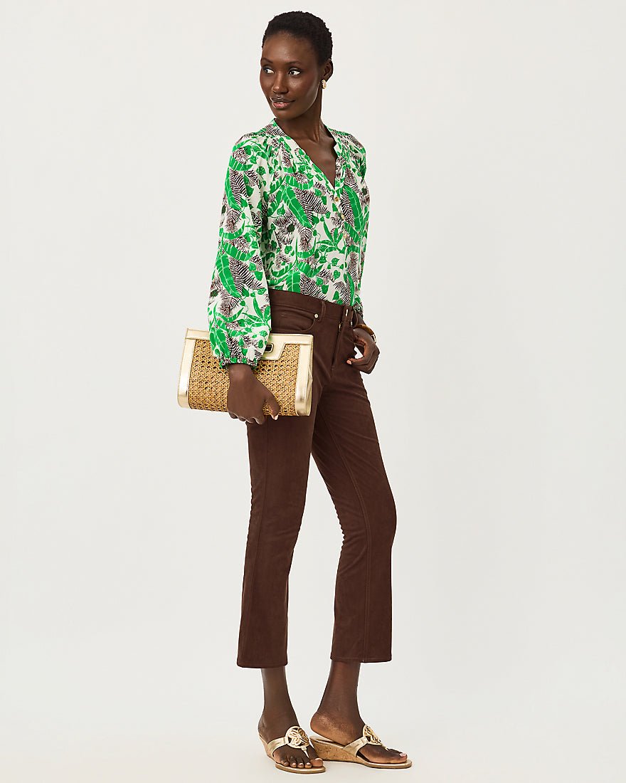 Lilly Pulitzer - Annet High Rise Crop Flare Pant - Coco Beach