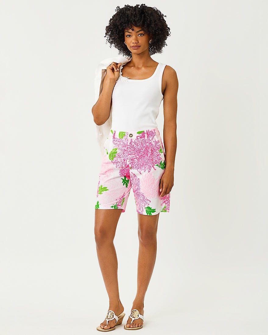 Lilly Pulitzer - Arametta Stretch Short - Resort White Lil Go With The Flow
