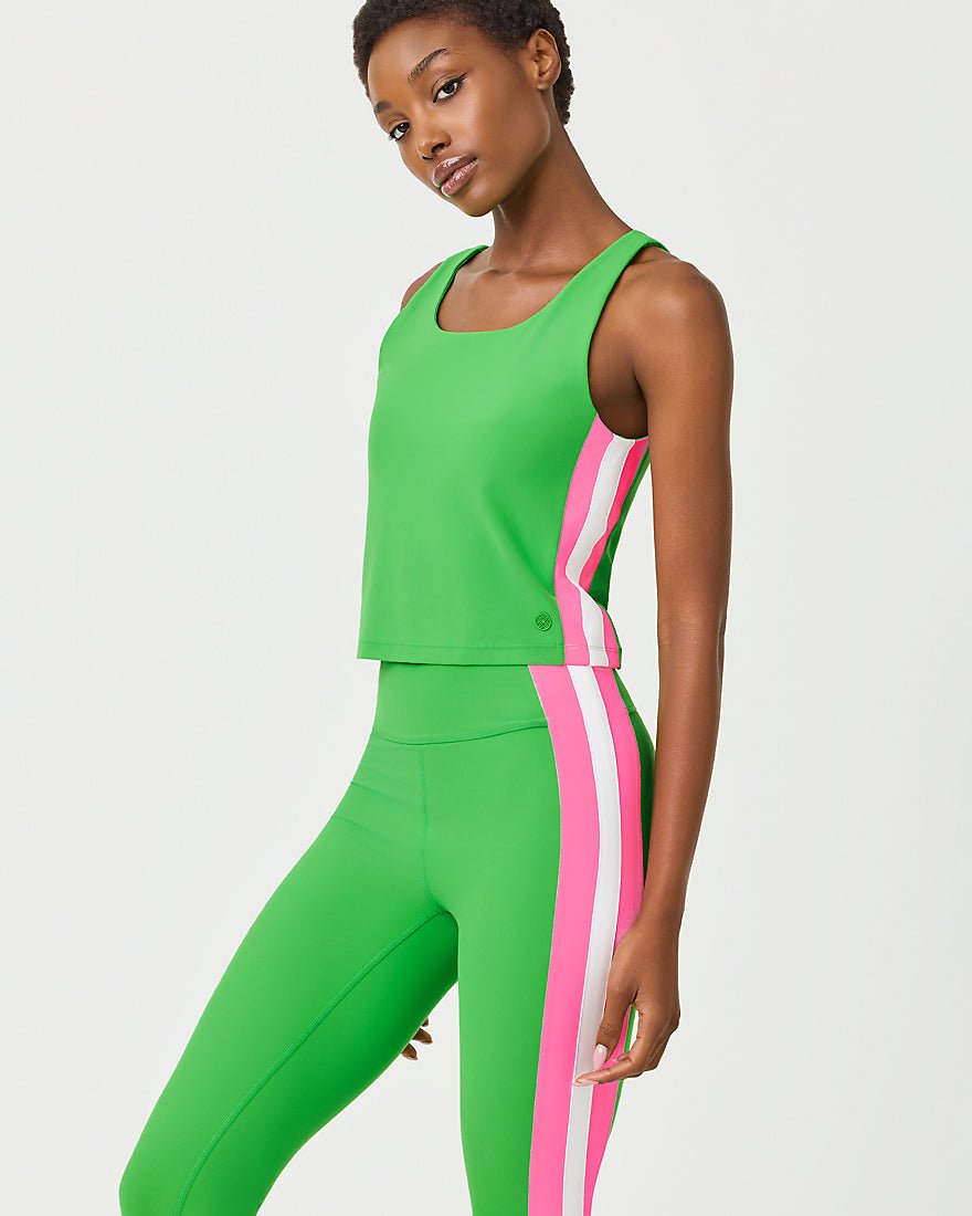 Lilly Pulitzer - Ari Bra Tank Upf 50 Plus - Putting Green Colorblock Stripe