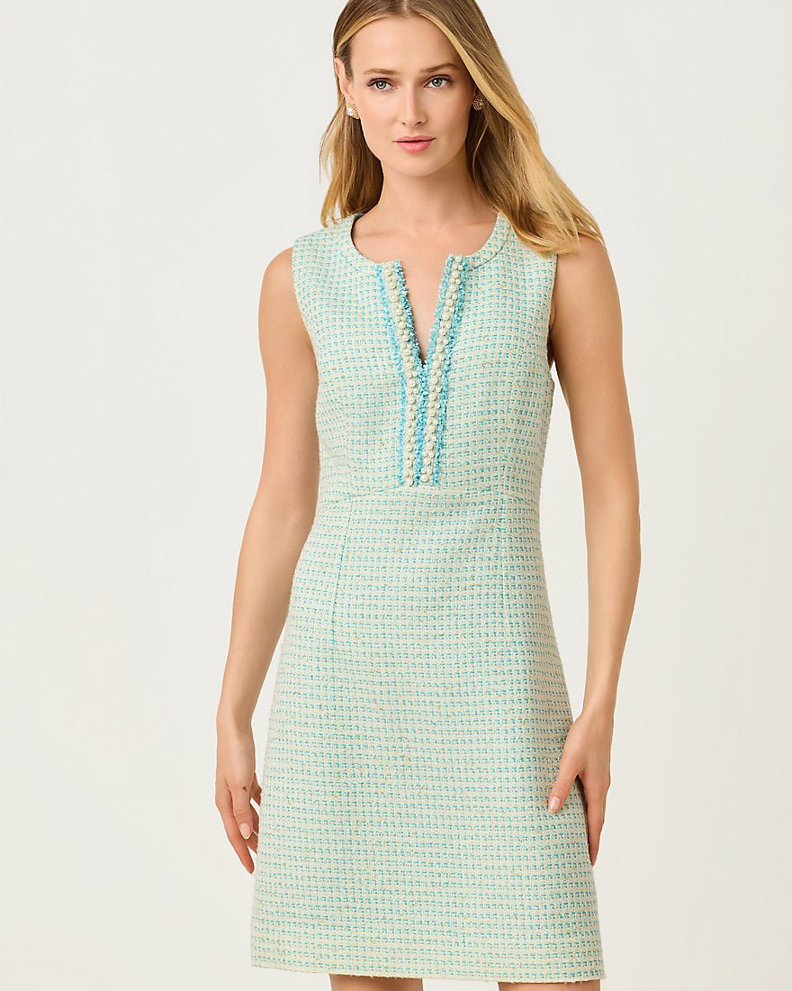 Lilly Pulitzer - Aria Boucle Shift Dress - Capri Blue Fantasy Boucle