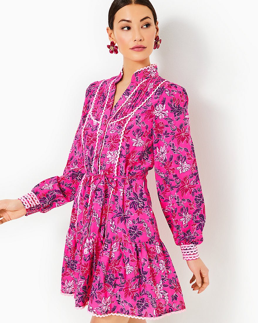 Lilly Pulitzer - Arletta Dress - Passion Fruit Pink Giraffic Park