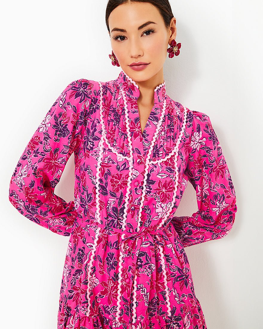 Lilly Pulitzer - Arletta Dress - Passion Fruit Pink Giraffic Park