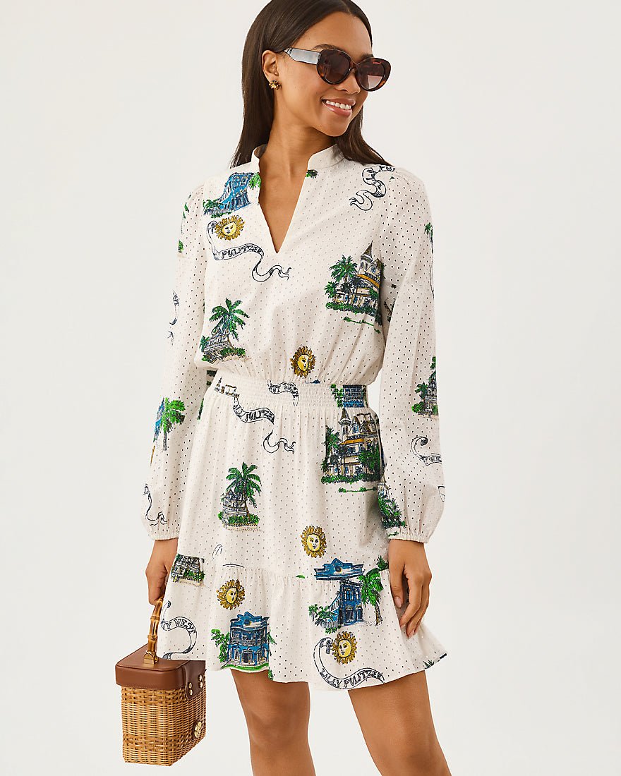 Lilly Pulitzer - Axton Eyelet Dress - Coconut Key West Toile