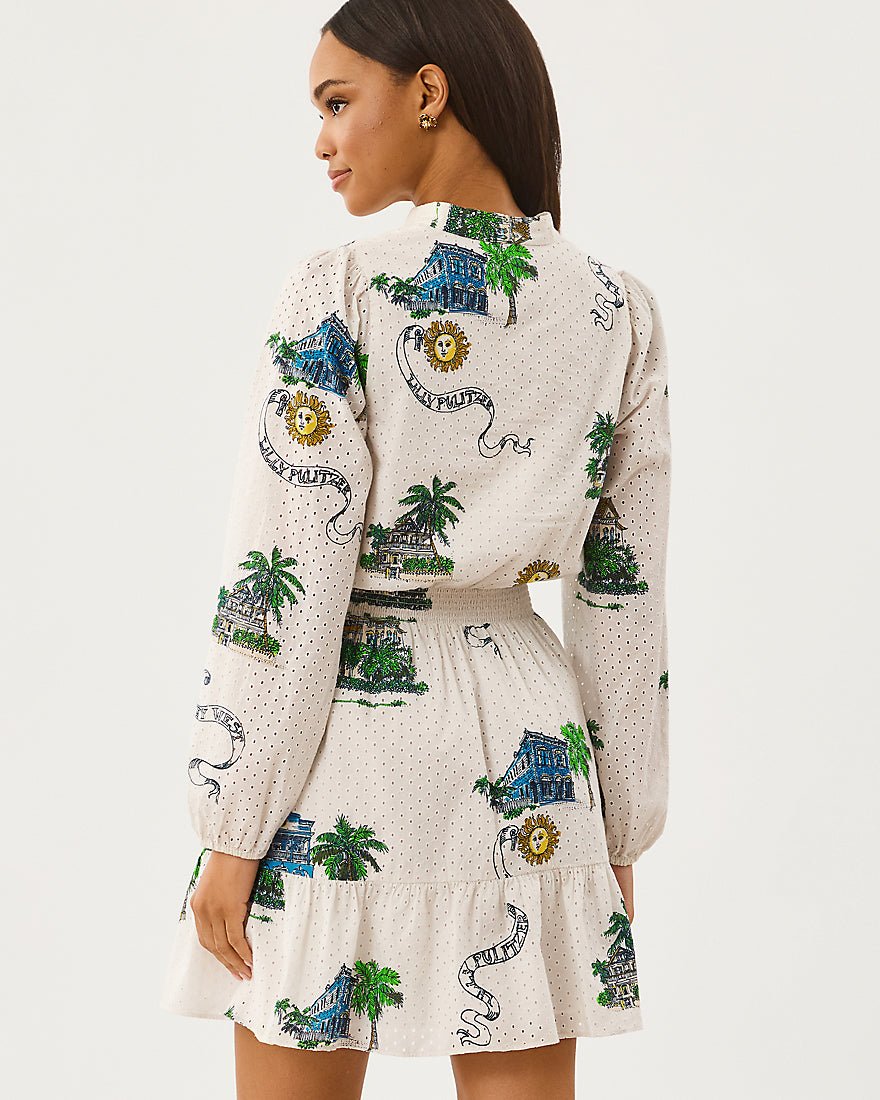 Lilly Pulitzer - Axton Eyelet Dress - Coconut Key West Toile
