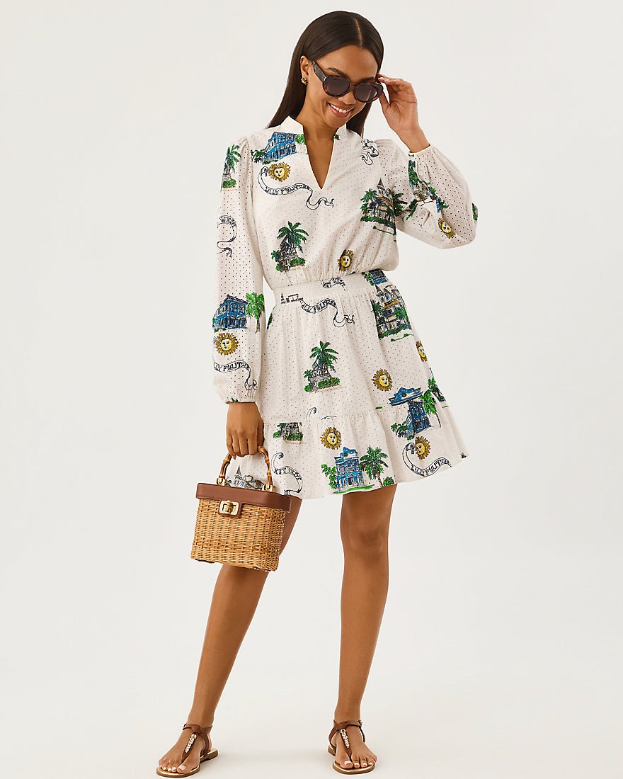 Lilly Pulitzer - Axton Eyelet Dress - Coconut Key West Toile