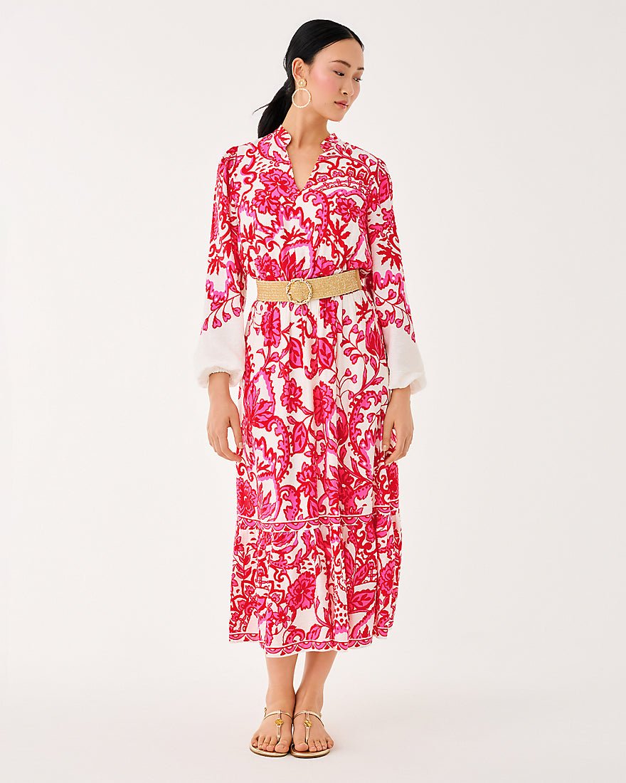 Lilly Pulitzer - Axton Midi Dress - Coconut Spicy Socialite
