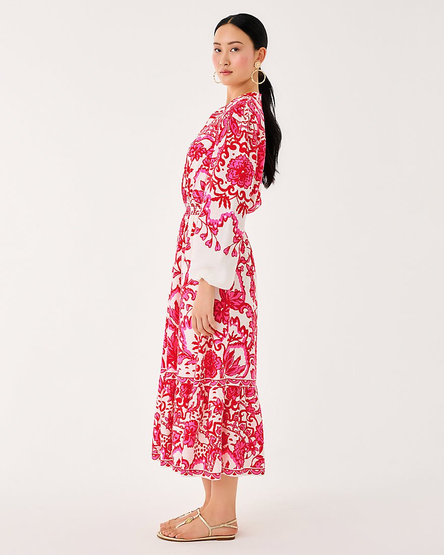 Lilly Pulitzer - Axton Midi Dress - Coconut Spicy Socialite