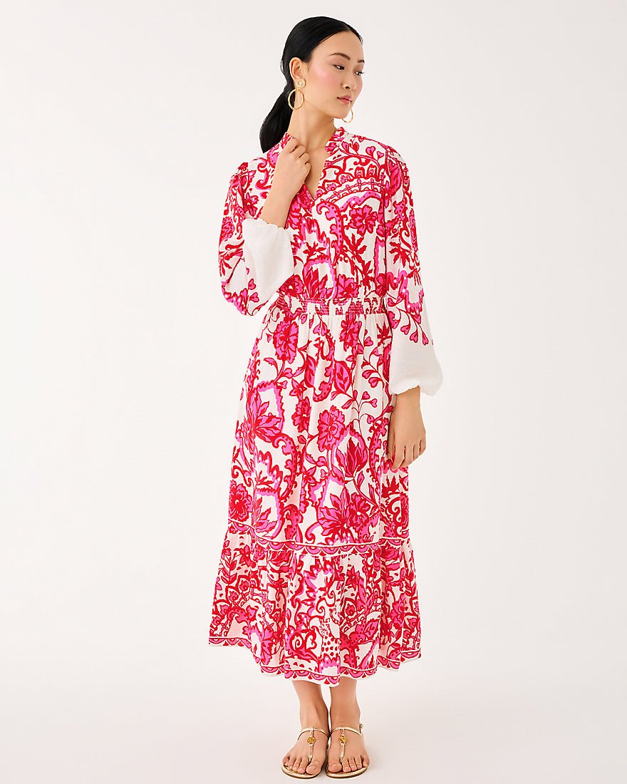 Lilly Pulitzer - Axton Midi Dress - Coconut Spicy Socialite