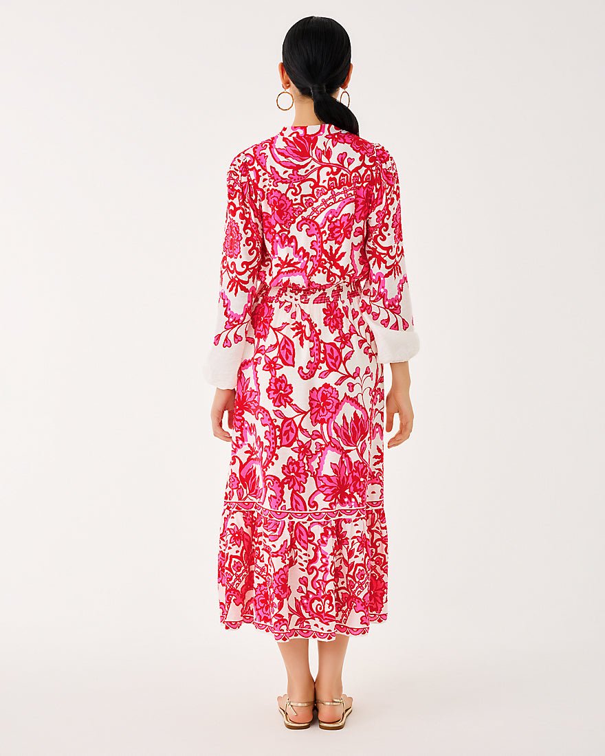 Lilly Pulitzer - Axton Midi Dress - Coconut Spicy Socialite