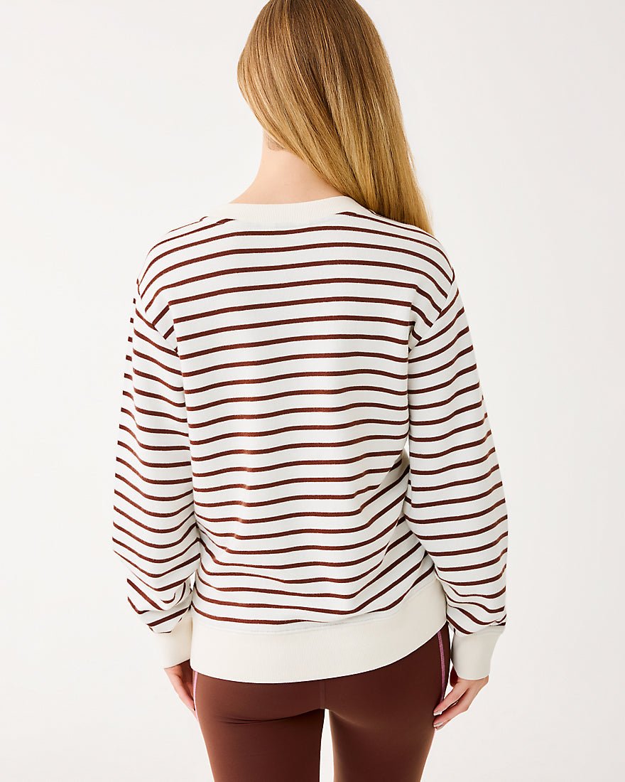 Lilly Pulitzer - Ballad Long Sleeve Sweatshirt - French Roast Box Of Chocolates Embellishment