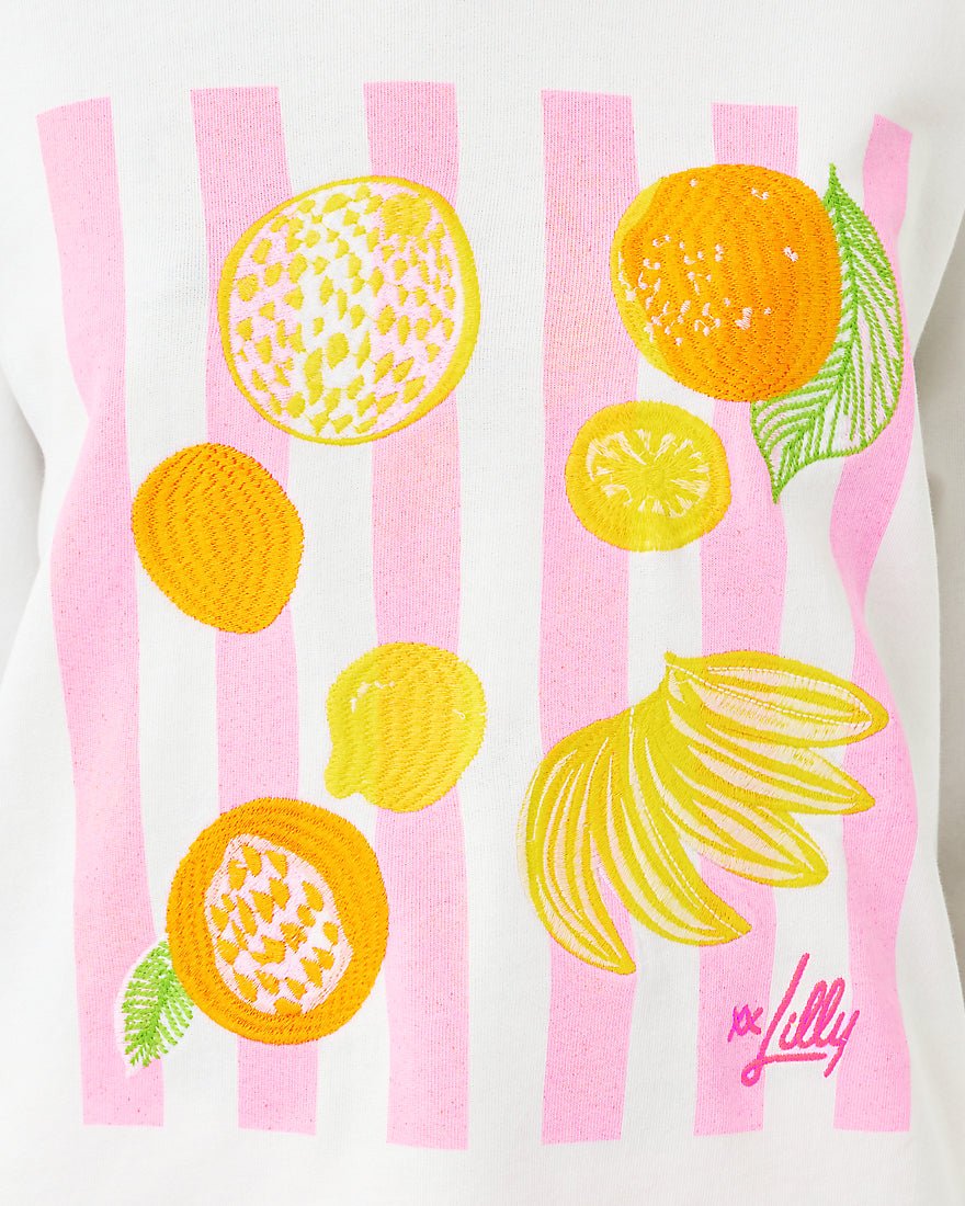 Lilly Pulitzer - Ballad Long Sleeve Sweatshirt - Multi Fresh Squeezed Embroidery