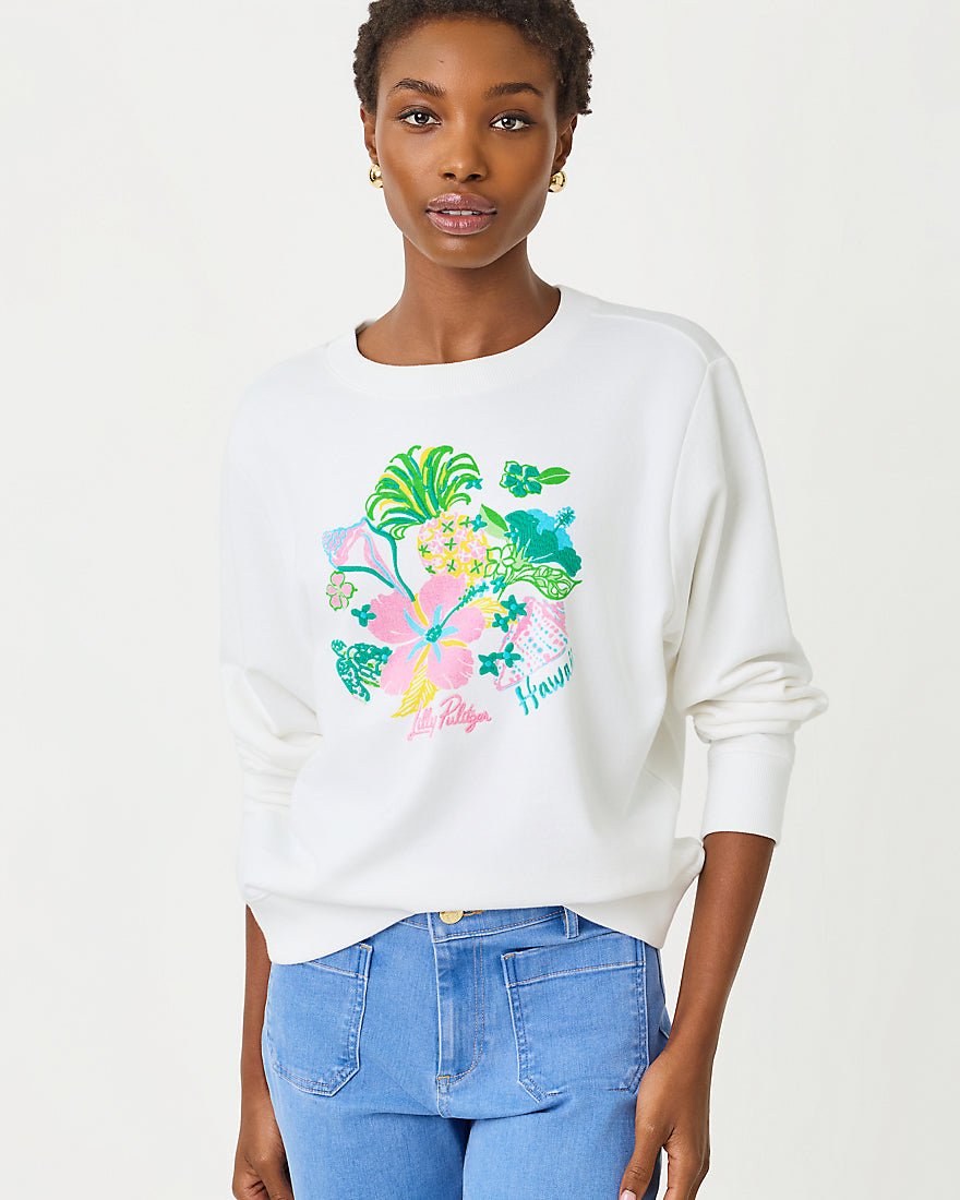 Lilly Pulitzer - Ballad Long Sleeve Sweatshirt - Multi Hawaii Destination