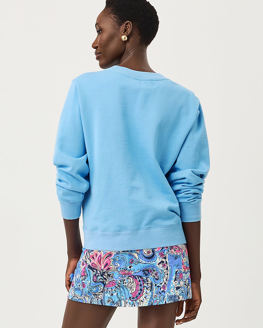 Lilly Pulitzer - Ballad Long Sleeve Sweatshirt - Multi Paisley Parade Embellishment