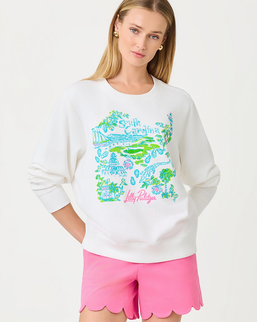 Lilly Pulitzer - Ballad Long Sleeve Sweatshirt - Multi South Carolina Destination
