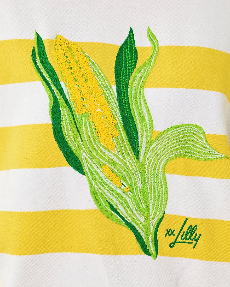 Lilly Pulitzer - Ballad Long Sleeve Sweatshirt - Multi Sweet Corn Embroidery