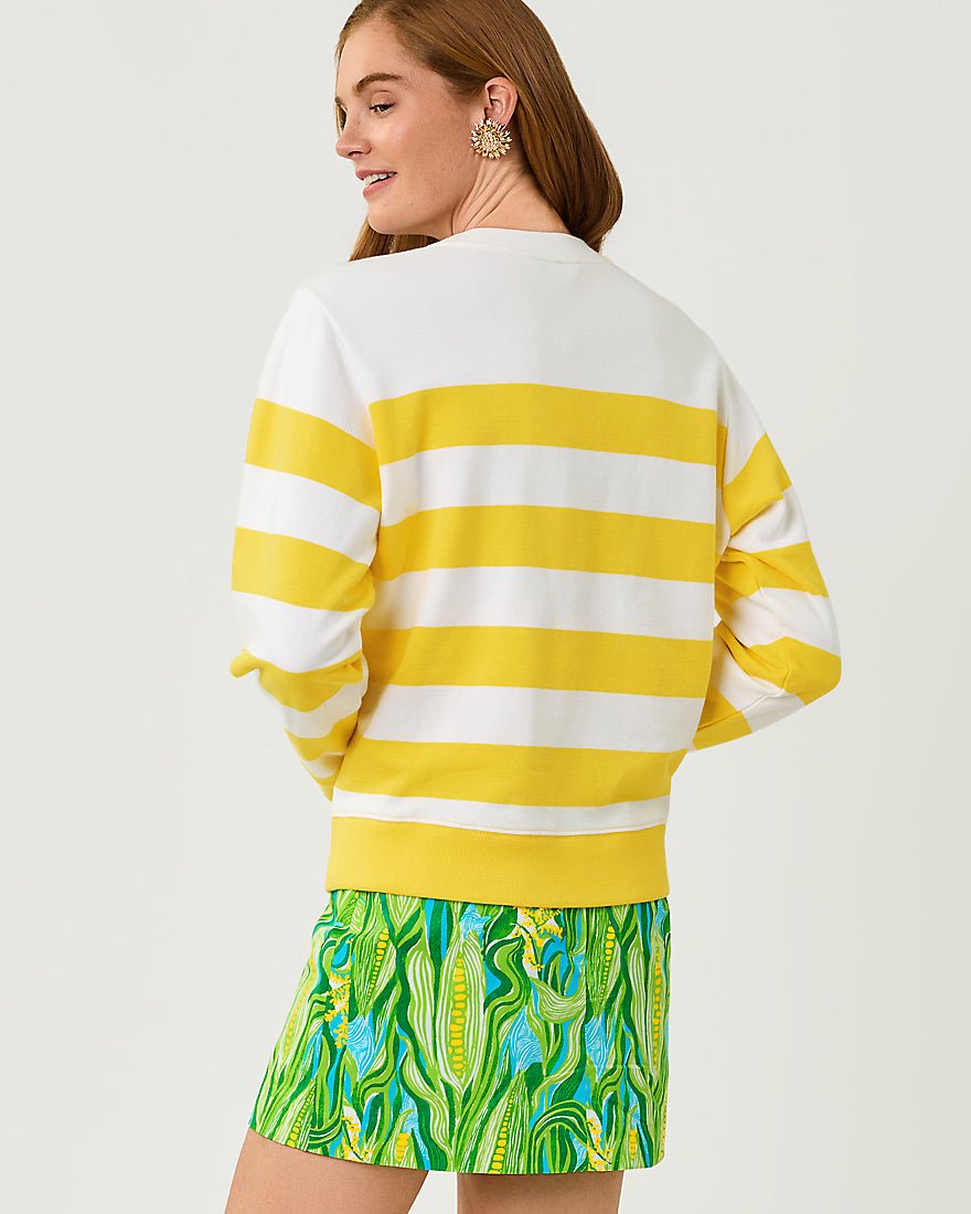 Lilly Pulitzer - Ballad Long Sleeve Sweatshirt - Multi Sweet Corn Embroidery