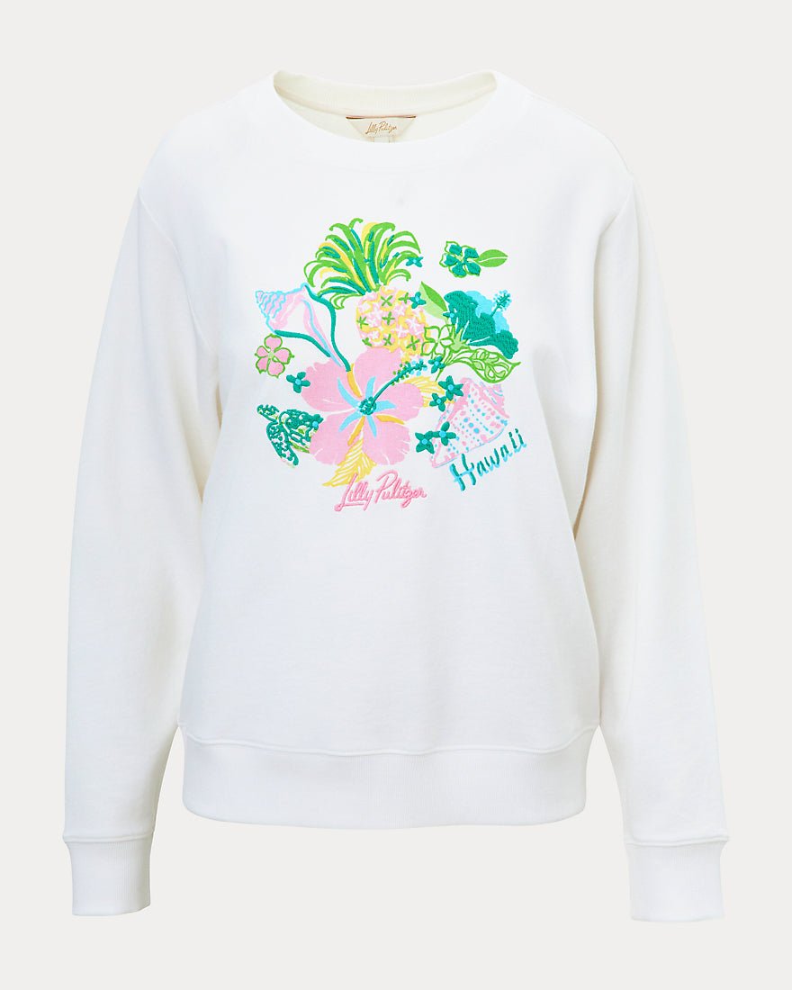 Lilly Pulitzer - Ballad Long Sleeve Sweatshirt - Resort White Key West Destination