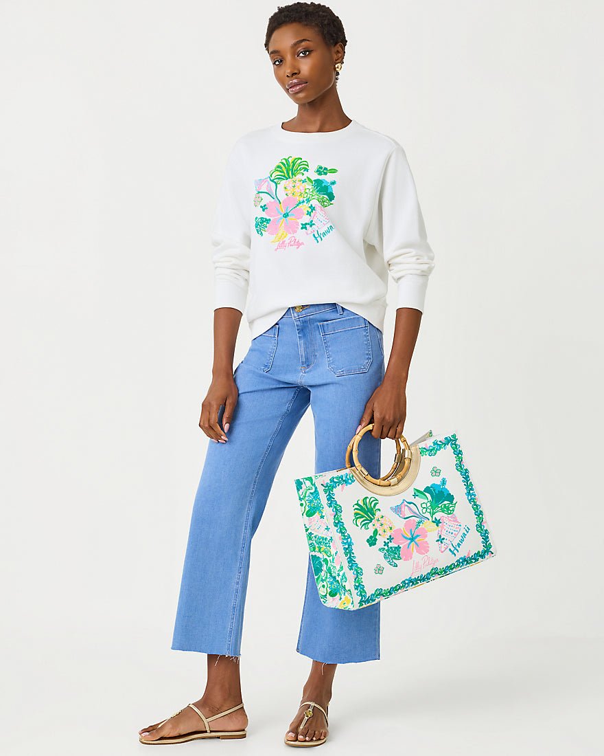 Lilly Pulitzer - Ballad Long Sleeve Sweatshirt - Resort White Key West Destination