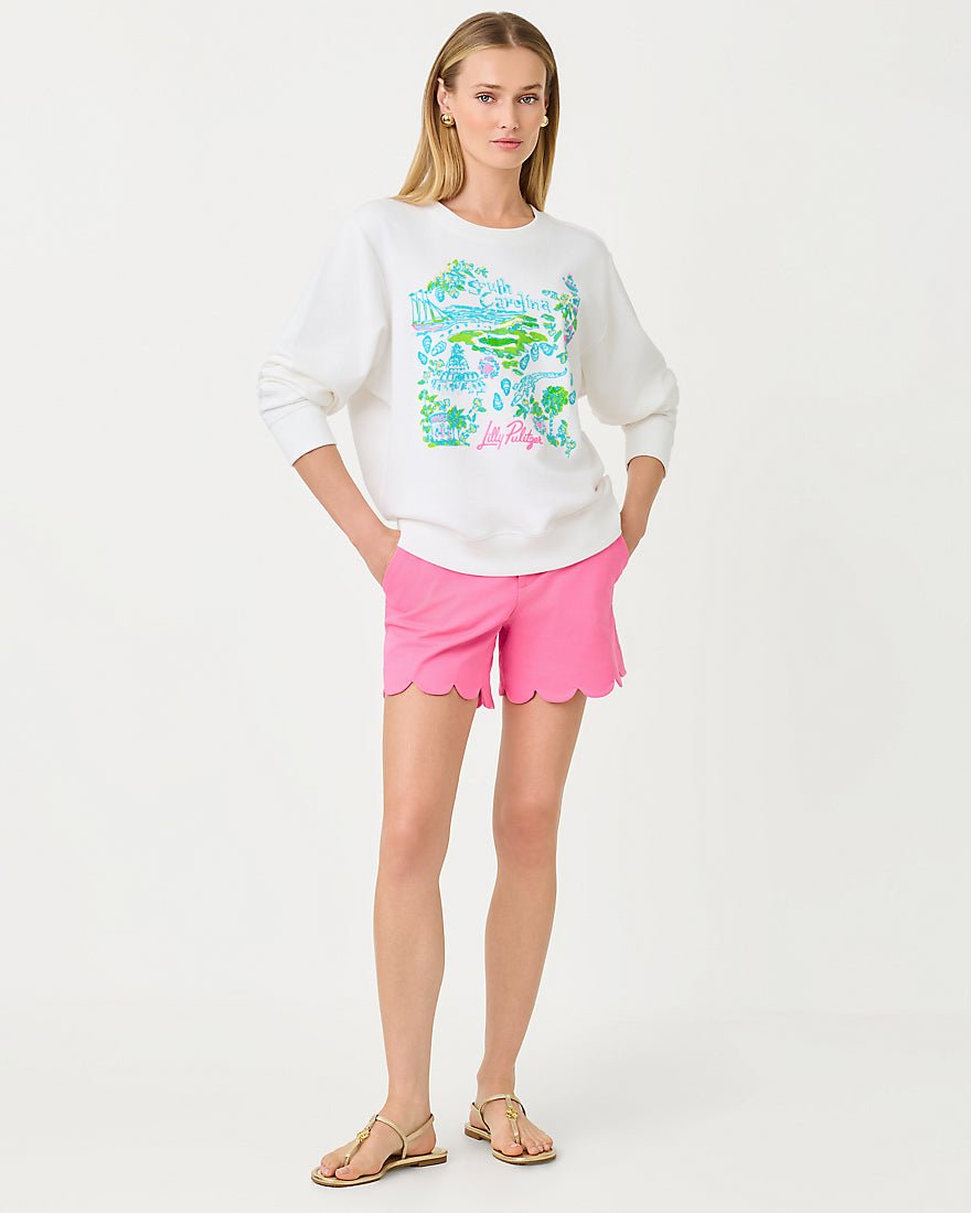 Lilly Pulitzer - Ballad Long Sleeve Sweatshirt - Resort White Key West Destination