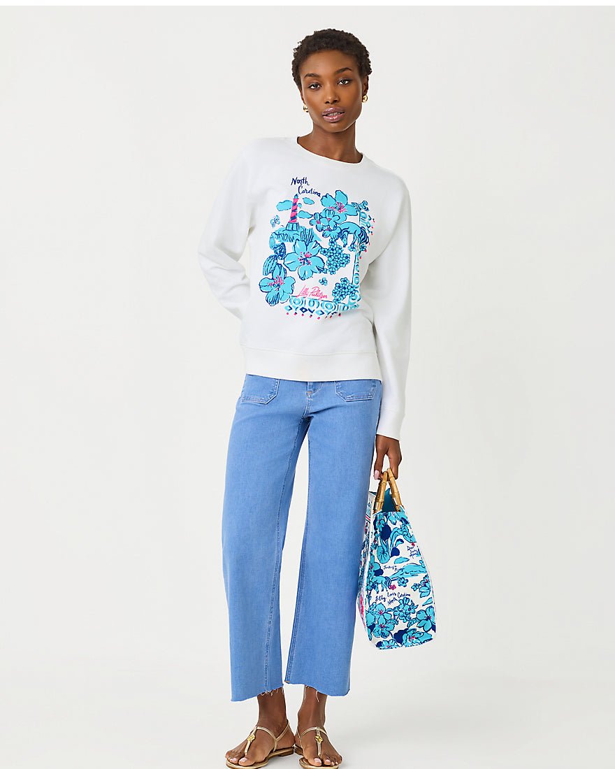 Lilly Pulitzer - Ballad Long Sleeve Sweatshirt - Resort White Key West Destination