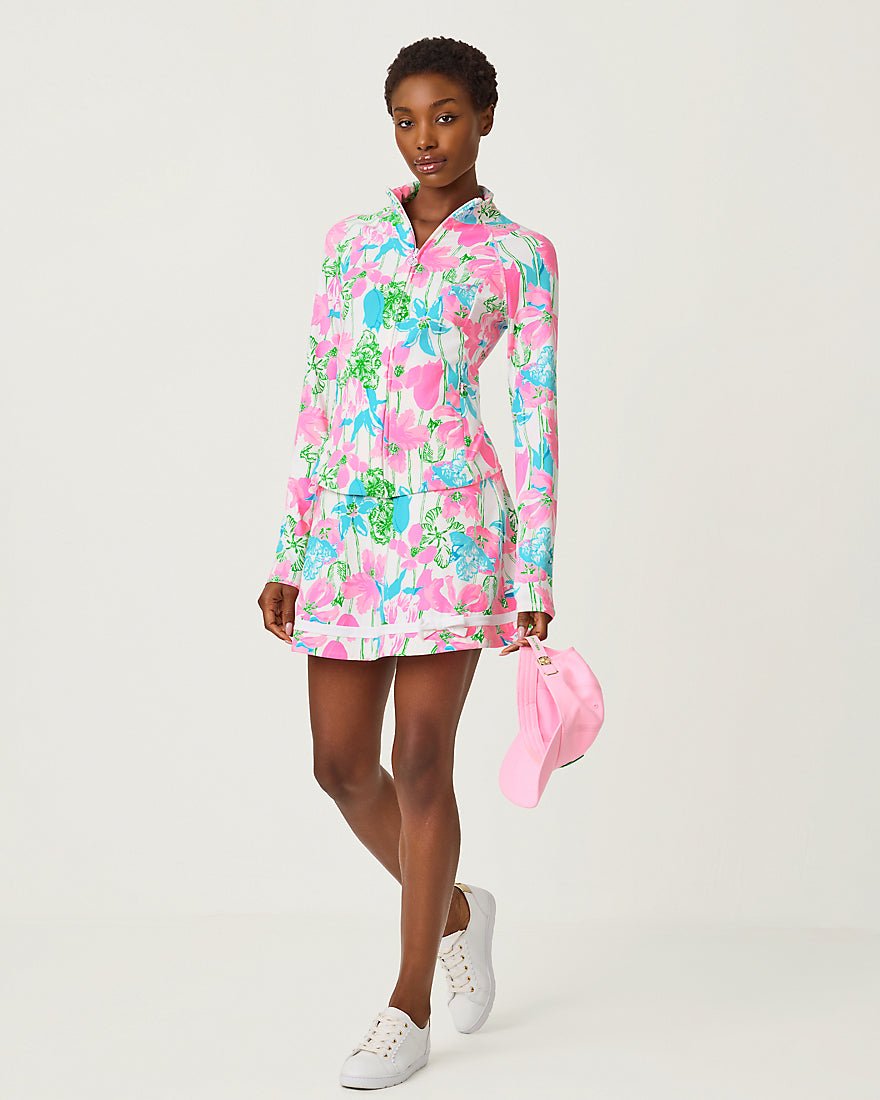 Lilly Pulitzer - Barbados Zip Up Jacket Upf 50 Plus - Resort White Viney Liney